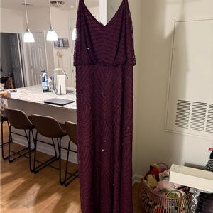 Adrianna Papell Deep Purple Maxi Dress